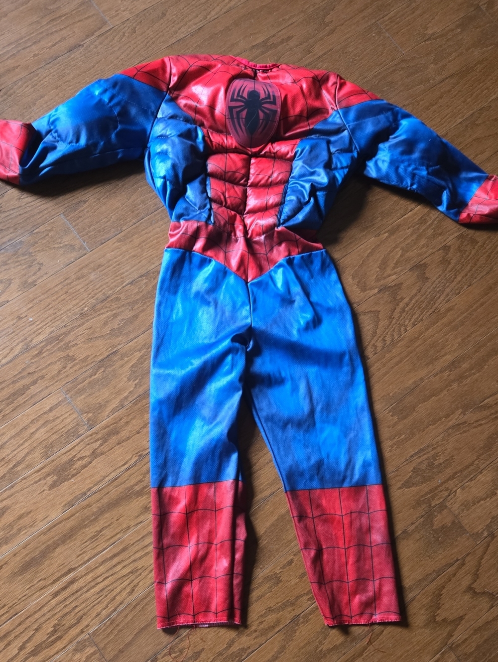 Kids Red & Blue Superhero Costume - Spider Emblem 6 Ans
